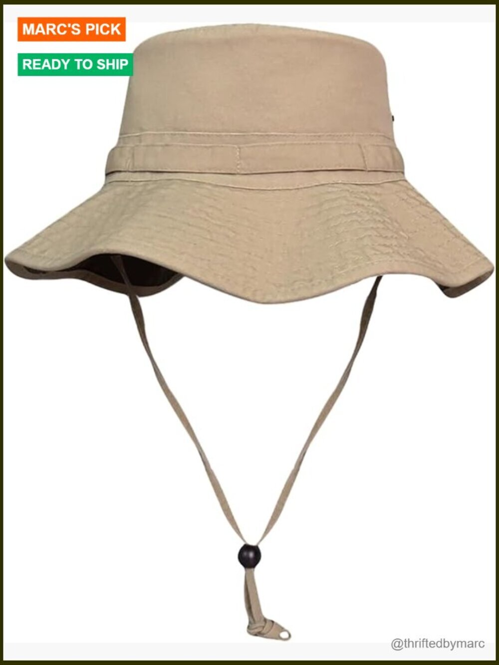 UPF 50+ Sun Hat with Adjustable Chin Strap for Hiking Fishing